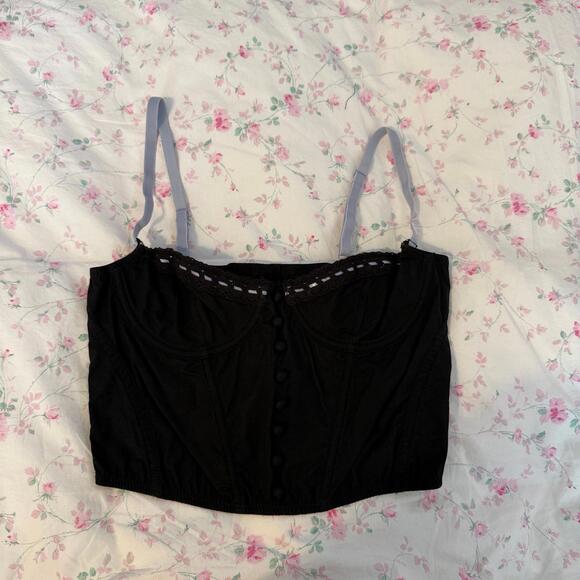 Out From Under Dehlia ribbon trim corset top - Picture 3 of 6